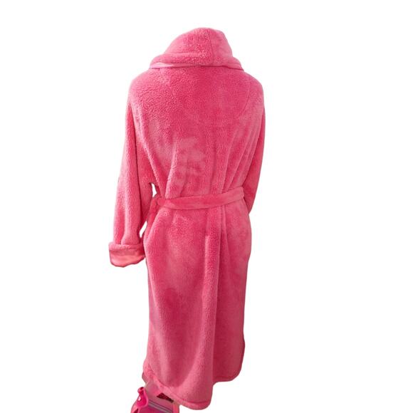 Hot Fushia Pink Shawl Collor Fluffy Robe 2x (18-20) - Picture 2 of 6